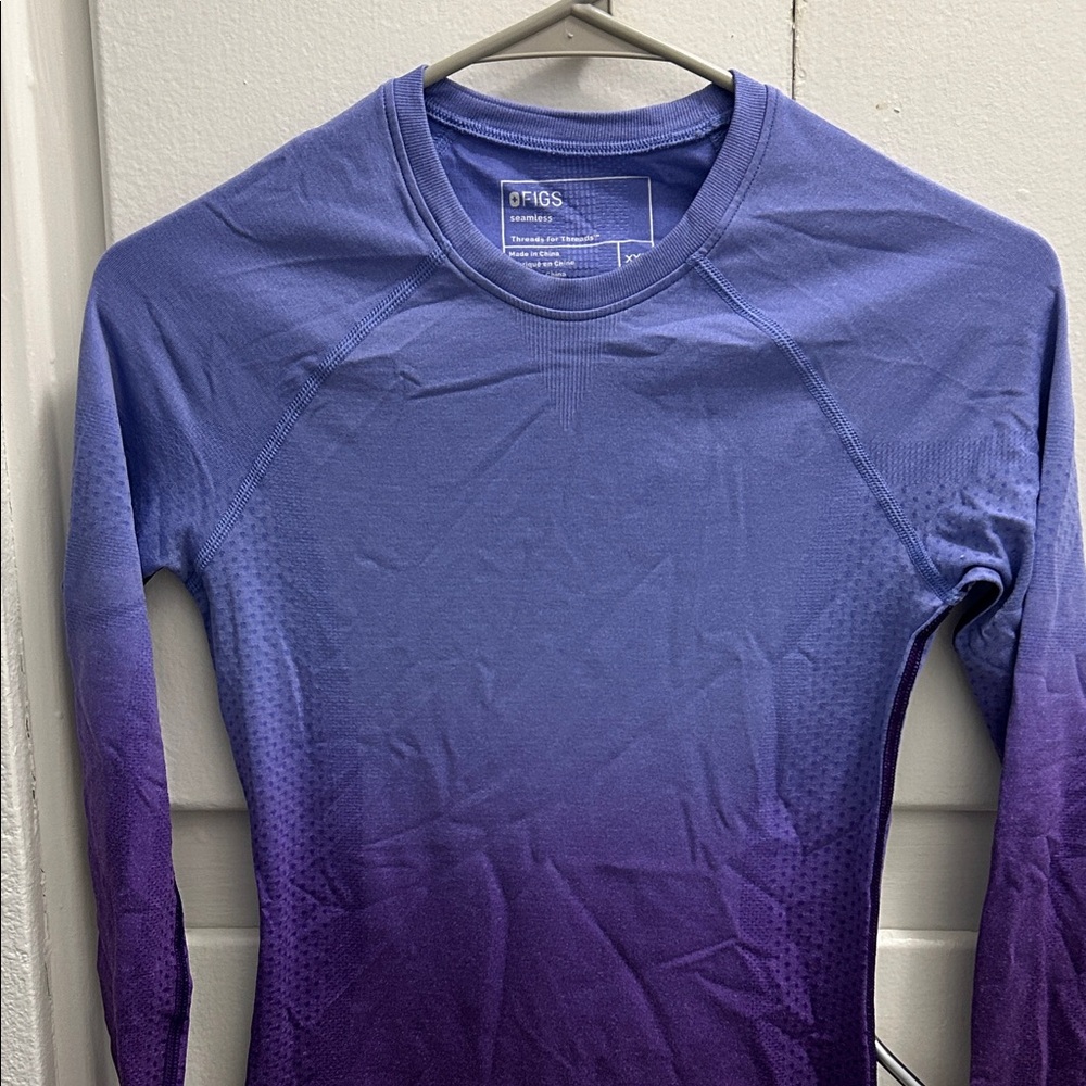 Figs Purple Long Sleeve Salta underscrub